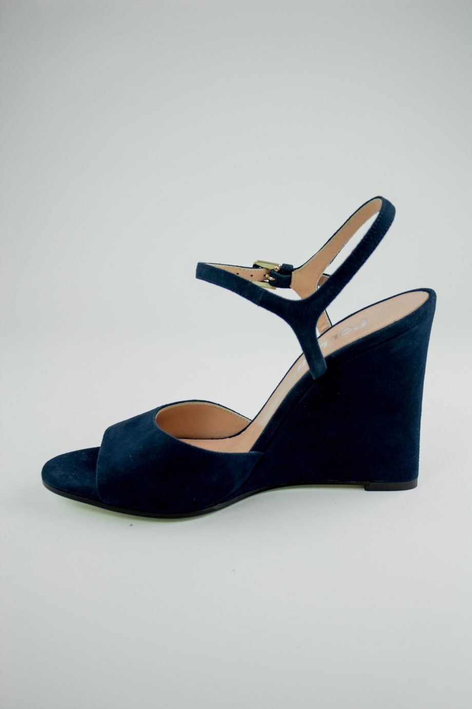 25. POLLINI Blue wedge heels