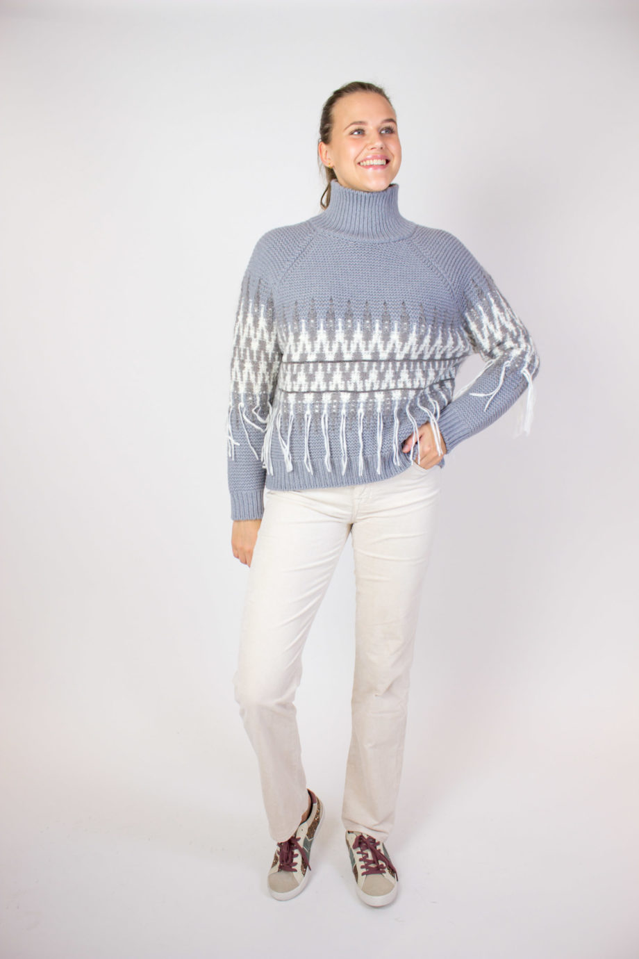 Fabiana Filippi grey frill sweater