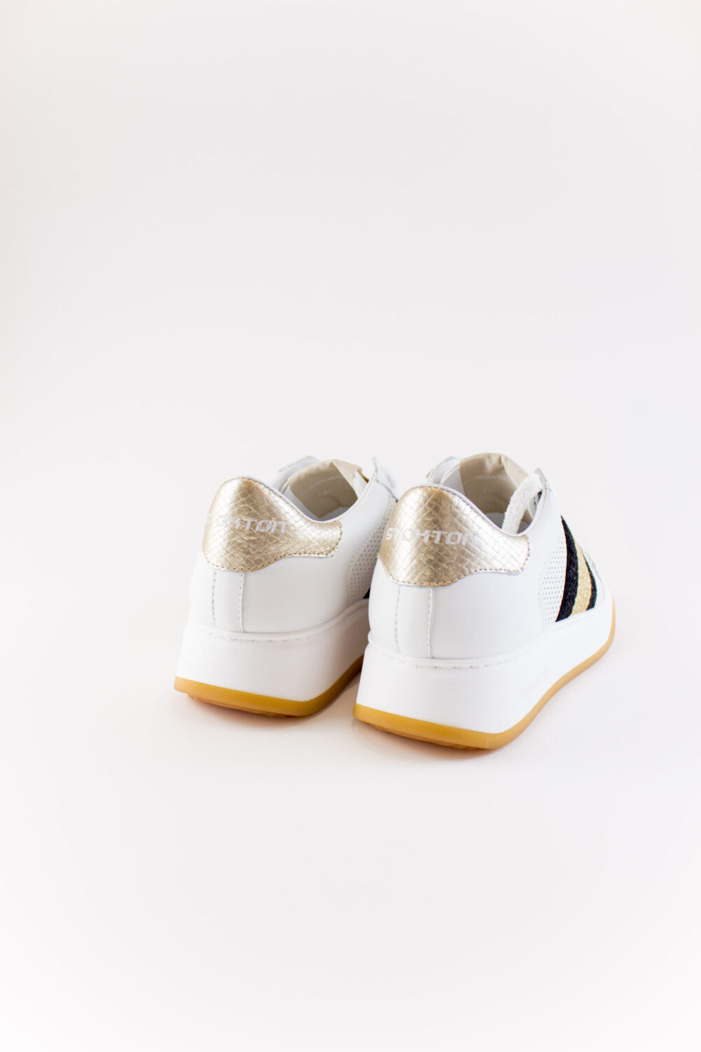 Stokton Leather Sneaker Gold Stripe - La Matta