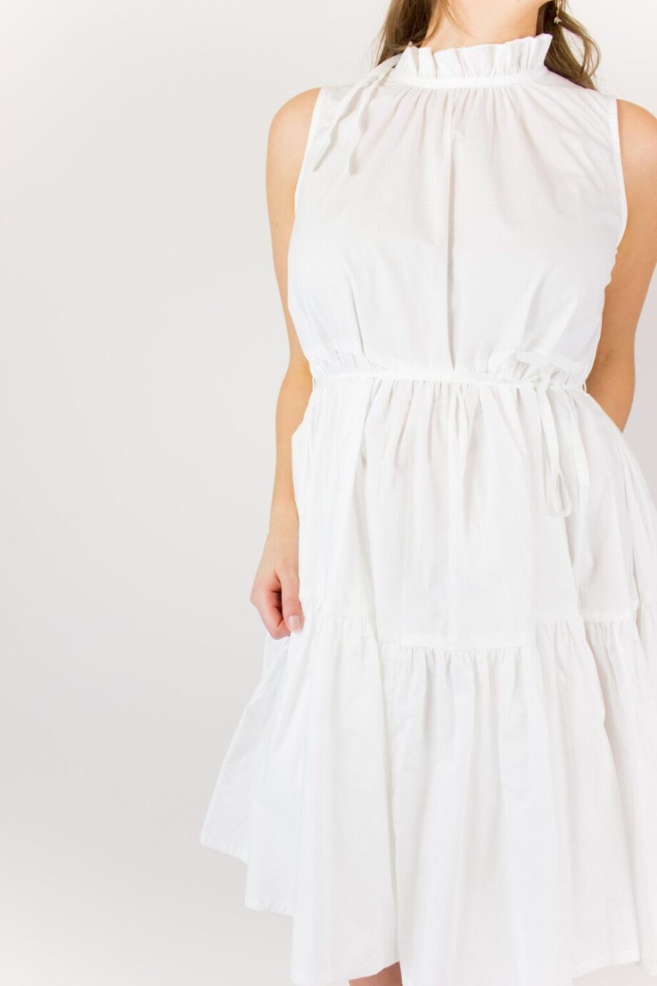 closeup French Connection white short dress