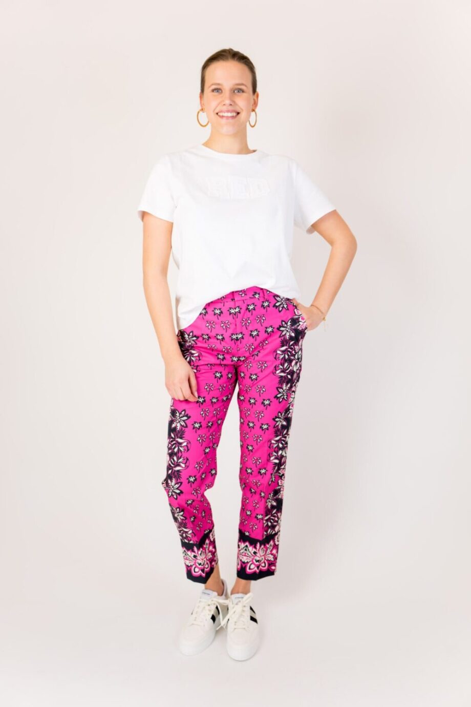 Red Valentino pink trousers front