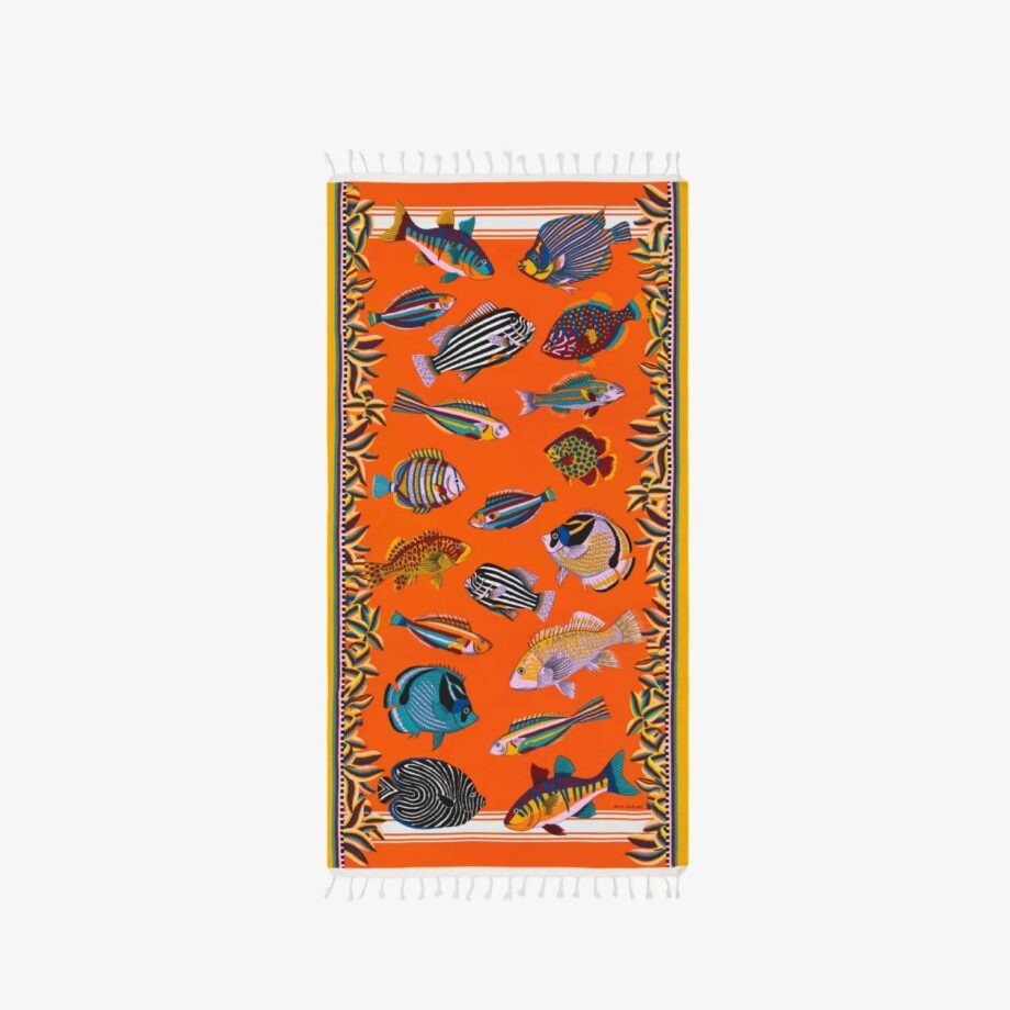 Inoui Editions Fouta Towel Tuba Orange