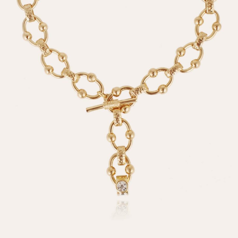 Gas Bijoux gold chain necklace closeup