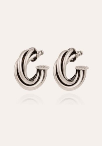 Gas Bijoux Atik hoop earrings mini silver two