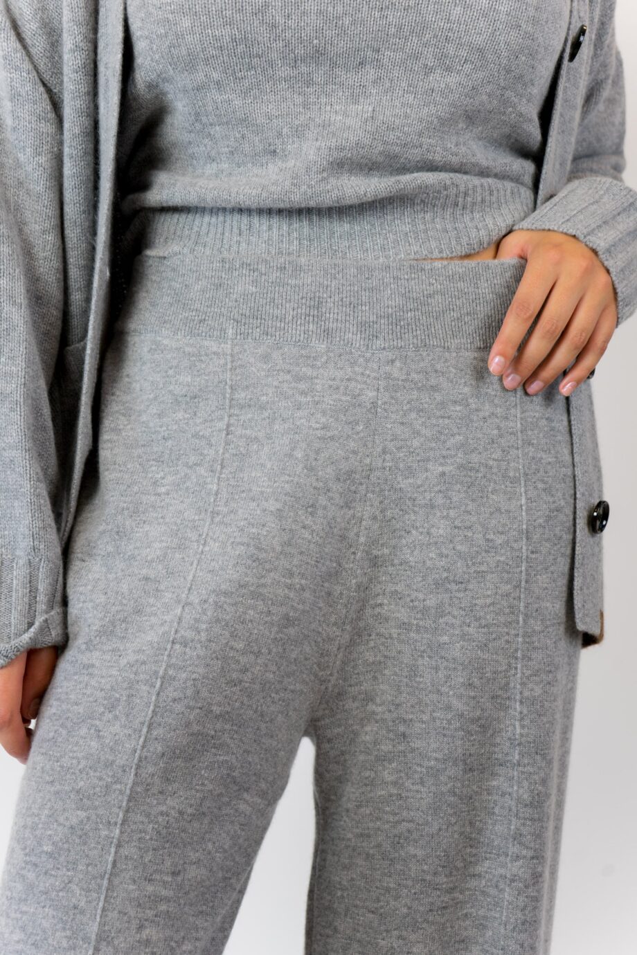 Allude grey pants close