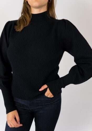Allude black sweater front