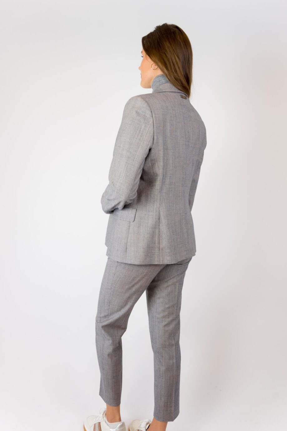 Pre-Loved grey Peserico suit back
